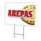 Signmission Arepas Yard Sign & Stake outdoor plastic coroplast window, C-1216-DS-Arepas C-1216-DS-Arepas - alternate 1
